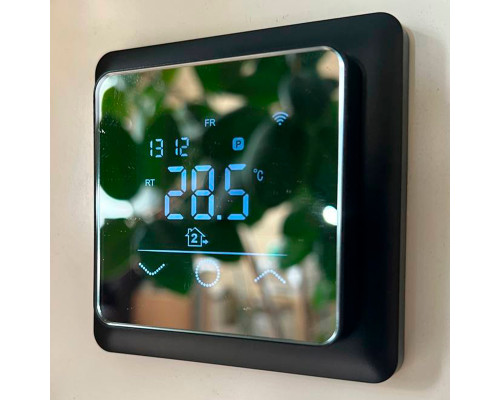 X1S.116 Mirror Wi-Fi Black, сенсорный программируемый терморегулятор для теплого пола в KatalogObogreva.ru