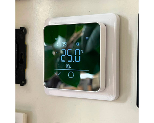 X1S.116 Mirror Wi-Fi White, сенсорный программируемый терморегулятор для теплого пола в KatalogObogreva.ru