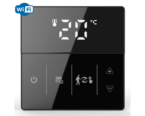 X1S.609 Wi-Fi Black, сенсорный программируемый терморегулятор для теплого пола в KatalogObogreva.ru