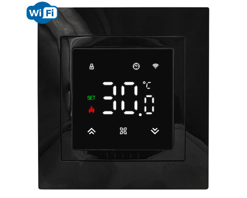 X1S.F22 Wi-Fi Black, сенсорный программируемый терморегулятор для теплого пола в KatalogObogreva.ru