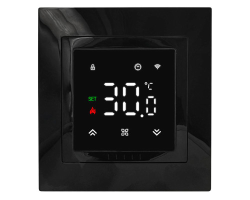 X1S.F22 Wi-Fi Black, сенсорный программируемый терморегулятор для теплого пола в KatalogObogreva.ru