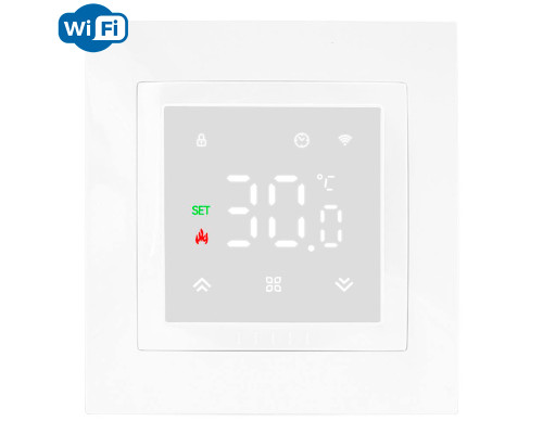 X1S.F22 Wi-Fi White, сенсорный программируемый терморегулятор для теплого пола в KatalogObogreva.ru