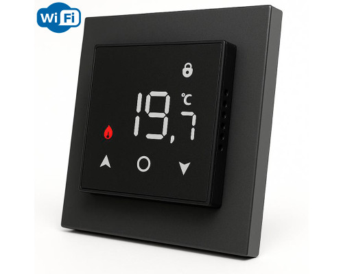X1S.F23 Wi-Fi Black, сенсорный программируемый терморегулятор для теплого пола в KatalogObogreva.ru