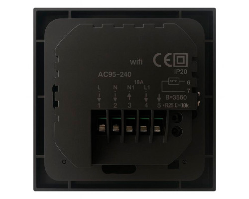 X1S.F23 Wi-Fi Black, сенсорный программируемый терморегулятор для теплого пола в KatalogObogreva.ru