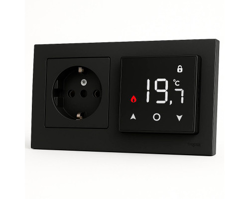 X1S.F23 Wi-Fi Black, сенсорный программируемый терморегулятор для теплого пола в KatalogObogreva.ru