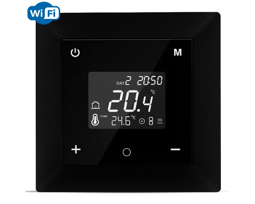 X1S.F50 Wi-Fi Black, сенсорный программируемый терморегулятор для теплого пола в KatalogObogreva.ru