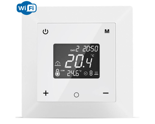 X1S.F50 Wi-Fi White, сенсорный программируемый терморегулятор для теплого пола в KatalogObogreva.ru