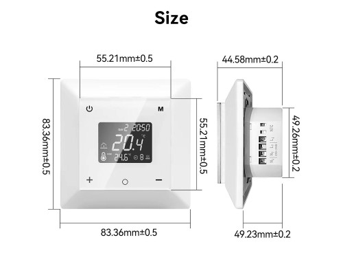 X1S.F50 Wi-Fi White, сенсорный программируемый терморегулятор для теплого пола в KatalogObogreva.ru