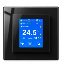 X1S.LUX007 Black, сенсорный программируемый терморегулятор для теплого пола