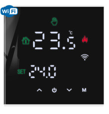 X1S.WL ver3.0 Wi-Fi Black (old), сенсорный программируемый терморегулятор для теплого пола