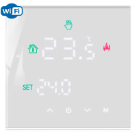 X1S.WL ver3.0 Wi-Fi White (old), сенсорный программируемый терморегулятор для теплого пола