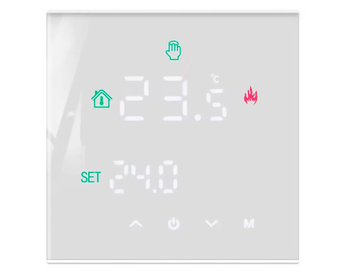 X1S.WL ver3.0 Wi-Fi White (old), сенсорный программируемый терморегулятор для теплого пола в KatalogObogreva.ru