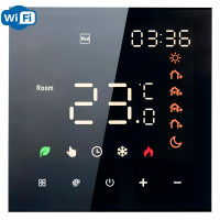 X1S.WL ver3.0 Wi-Fi Black, сенсорный программируемый терморегулятор для теплого пола