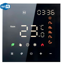 X1S.WL ver3.0 Wi-Fi Black, сенсорный программируемый терморегулятор для теплого пола