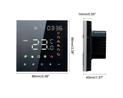 X1S.WL ver3.0 Wi-Fi Black, сенсорный программируемый терморегулятор для теплого пола в KatalogObogreva.ru