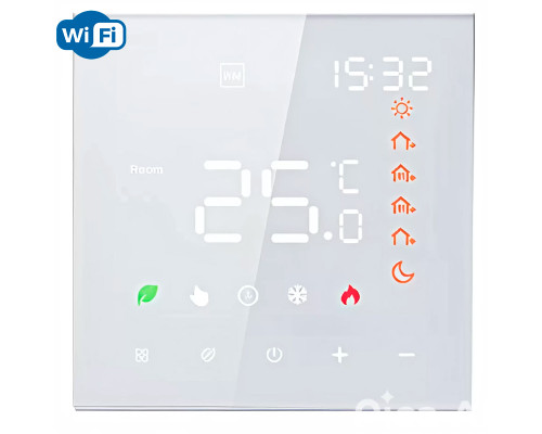 X1S.WL ver3.0 Wi-Fi White, сенсорный программируемый терморегулятор для теплого пола в KatalogObogreva.ru