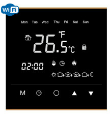X1S.WL Wi-Fi Black, сенсорный программируемый терморегулятор для теплого пола
