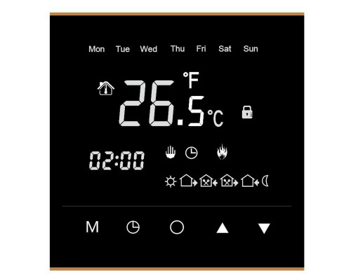 X1S.WL Wi-Fi Black, сенсорный программируемый терморегулятор для теплого пола в KatalogObogreva.ru
